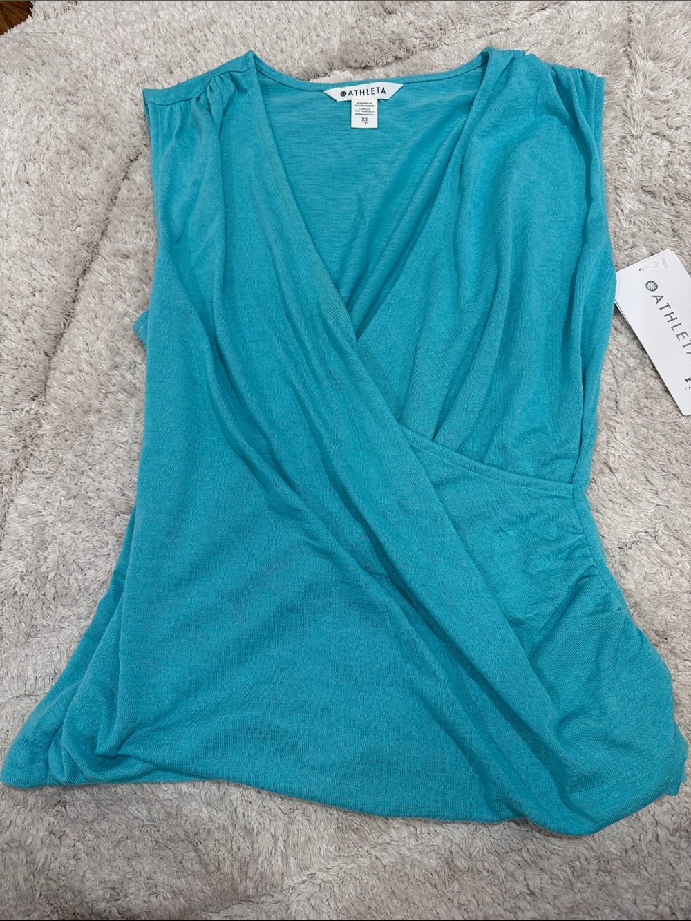 Athleta Teal Wrap-Style Sleeveless Camisole